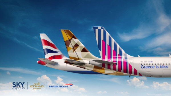 SKY express: Στρατηγική συνεργασία με τις αεροπορικές εταιρείες British Airways και Etihad Airways