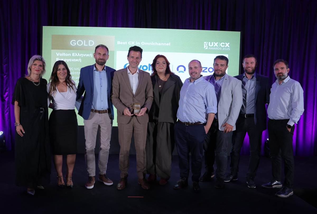 Volton: Gold Βραβείο στα UX | CX Awards 2025 για την κορυφαία Omnichannel Εμπειρία Πελάτη