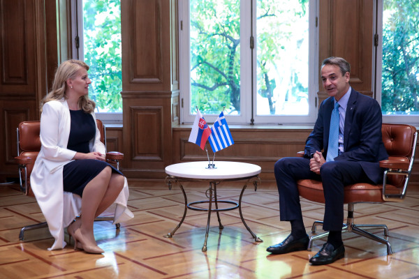 Συνάντηση Κυριάκου Μητσοτάκη με την Πρόεδρο της Δημοκρατίας της Σλοβακίας, Zuzana Čaputová
