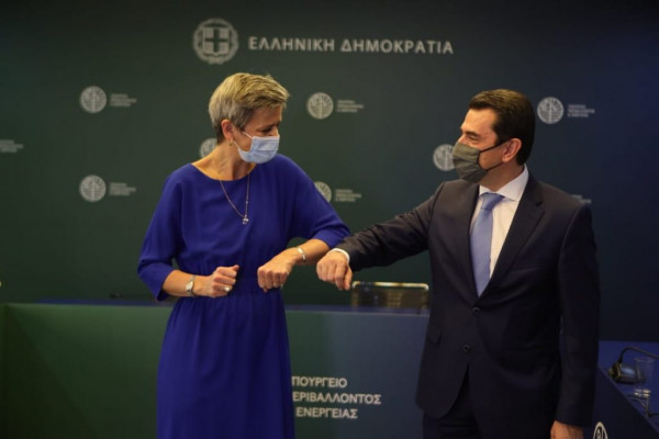 Συνάντηση του Υπουργού Περιβάλλοντος και Ενέργειας, Κώστα Σκρέκα, με την Εκτελεστική Αντιπρόεδρο της Ευρωπαϊκής Επιτροπής, Margrethe Vestager
