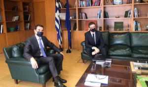 Συνάντηση Υπουργού Περιβάλλοντος και Ενέργειας, με τον Πρέσβη της Νορβηγίας. Σκρέκας: Η Ελλάδα επεξεργάζεται την εκπόνηση ρυθμιστικού πλαισίου για την ανάπτυξη υπεράκτιων αιολικών πάρκων