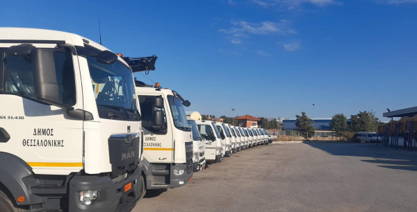 Δ. Θεσσαλονίκης:Με 25 νέα οχήματα ενισχύθηκε ο στόλος καθαριότητας