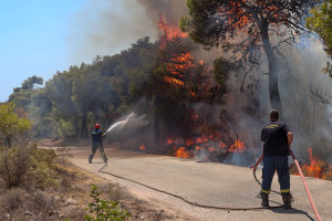 Ελεύθεροι με εισαγγελική εντολή οι δύο υπάλληλοι του ΔΕΔΔΗΕ για τη φωτιά στην Κερατέα