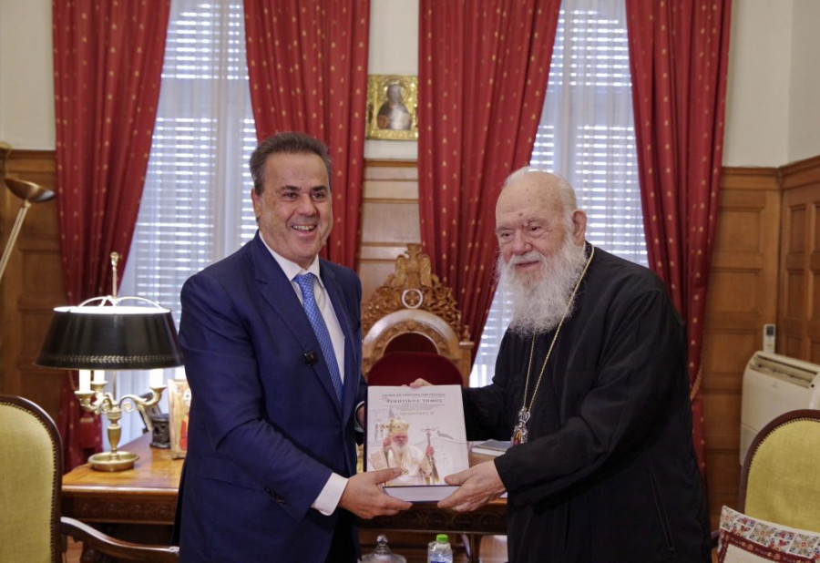 Συνάντηση Σταύρου Παπασταύρου, με τον Αρχιεπίσκοπο Αθηνών και πάσης Ελλάδος, κ.κ. Ιερώνυμο Β’