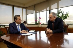 Συνάντηση Σταύρου Παπασταύρου με τον Ευρωπαίο Επίτροπο Αλιείας και Ωκεανών, κ. Κωνσταντίνο Καδή