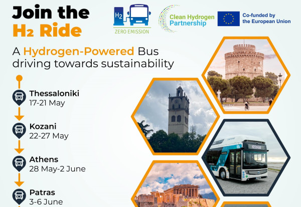 3ο JIVE Roadshow: Στους δρόμους της Θεσσαλονίκης το αστικό λεωφορείο υδρογόνου