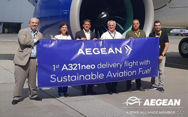 Aegean: Πρώτη δοκιμαστική πτήση με βιώσιμα καύσιμα στην Ελλάδα με το νέο Α321neo