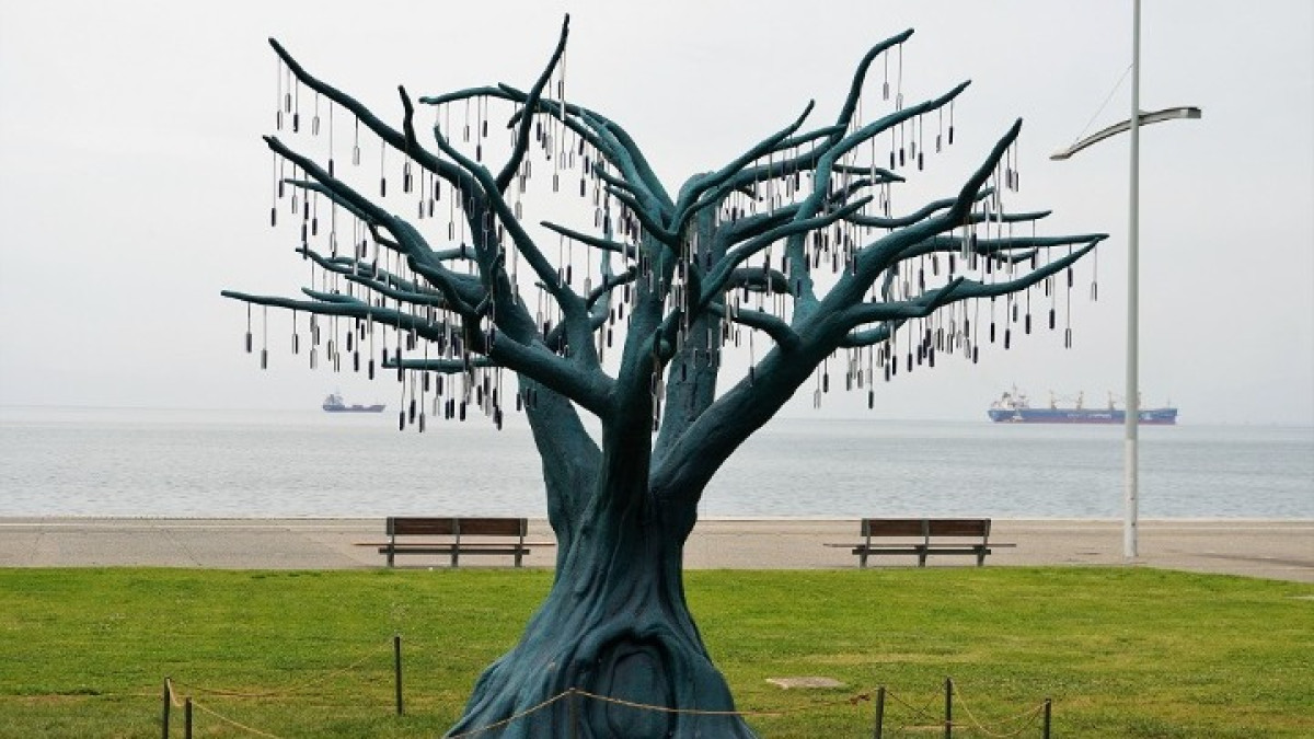 Θεσσαλονίκη: «Άνθισε» το φωτοβολταϊκό δέντρο στη Ν. Παραλία - Τη νύχτα εντυπωσιάζουν οι 500 φωτεινοί «καρποί» του