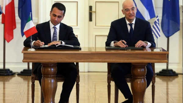 Υπεγράφη η συμφωνία για την ΑΟΖ μεταξύ Ελλάδας και Ιταλίας