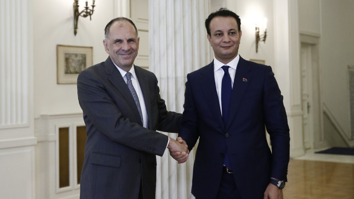 Συνάντηση Γεραπετρίτη, με τον Γενικό Διευθυντή του Ταμείου για την Ανάπτυξη και Ανασυγκρότηση της Λιβύης, Belgasem Haftar