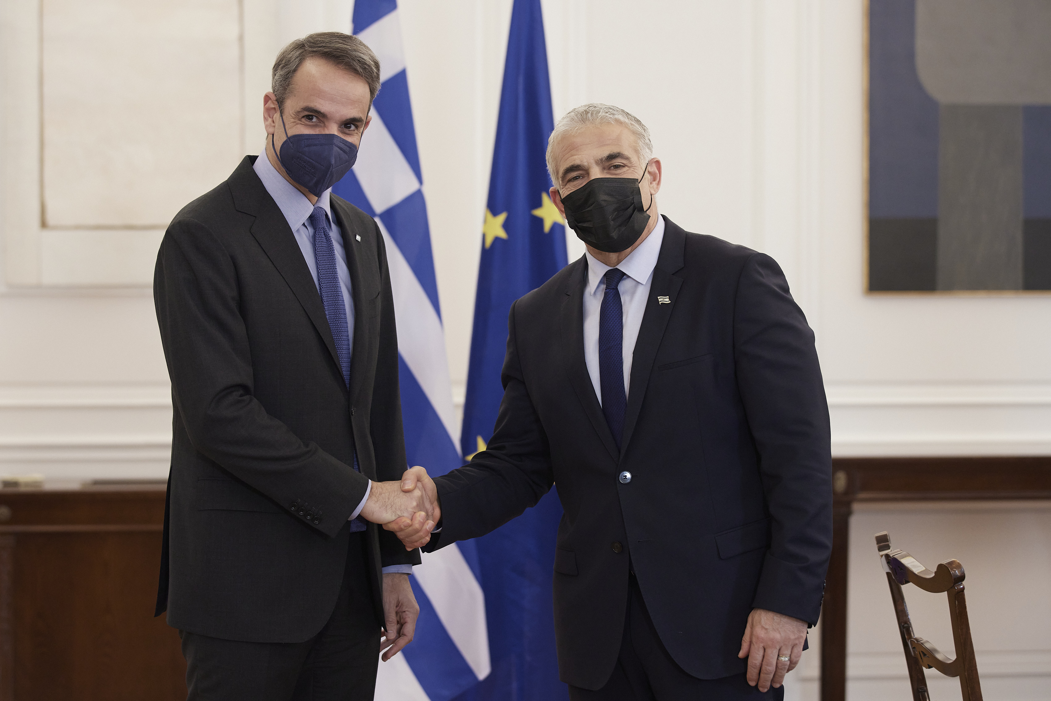 Η Ενέργεια στο επίκεντρο στη συνάντηση του Πρωθυπουργού Κυριάκου Μητσοτάκη με τον Αναπληρωτή Πρωθυπουργό και Υπουργό Εξωτερικών του Ισραήλ, Yair Lapid